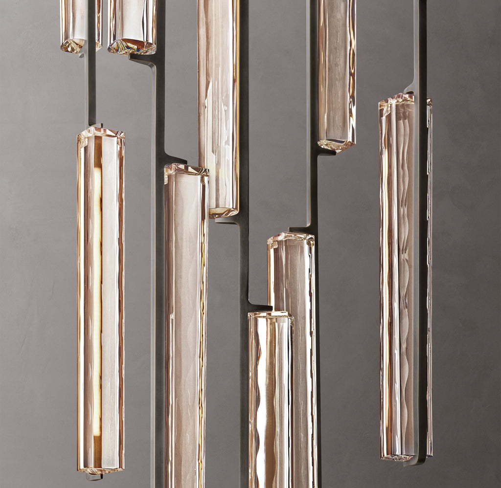 Sculptural Audubon Crystal Round Chandelier — view 4