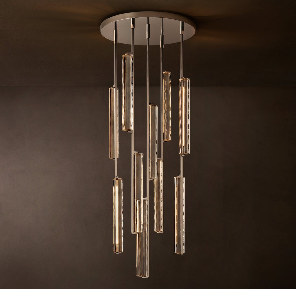 Sculptural Audubon Crystal Round Chandelier — view 3