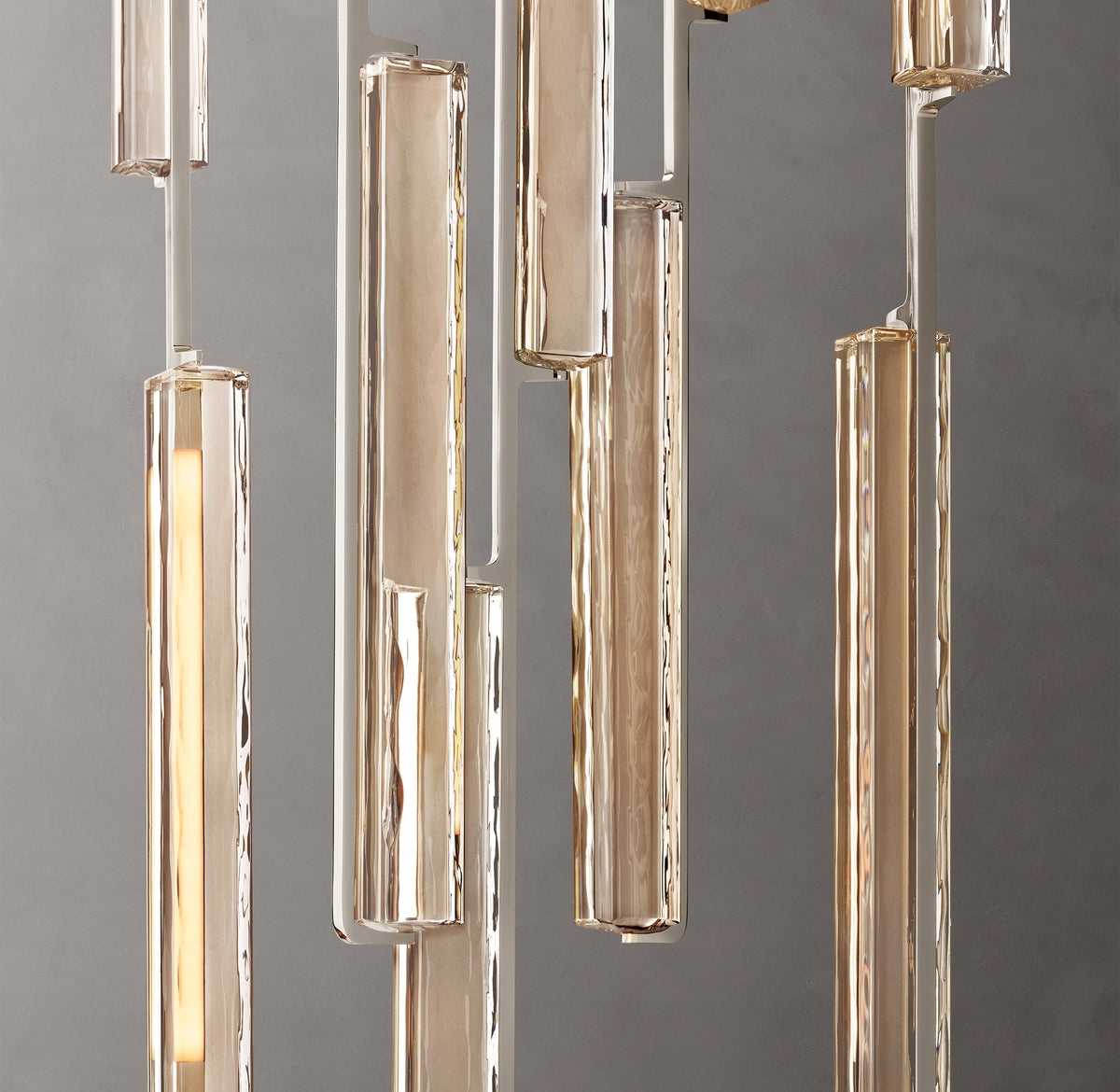 Sculptural Audubon Crystal Round Chandelier — view 4