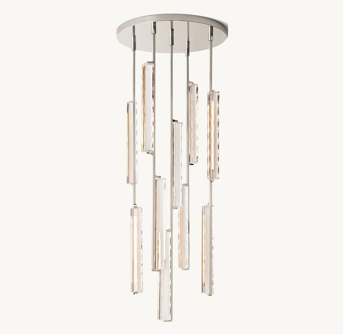 Sculptural Audubon Crystal Round Chandelier — view 5