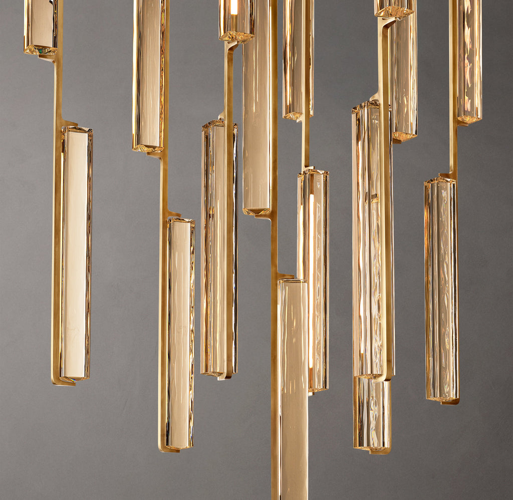 Sculptural Audubon Crystal Round Chandelier — view 4