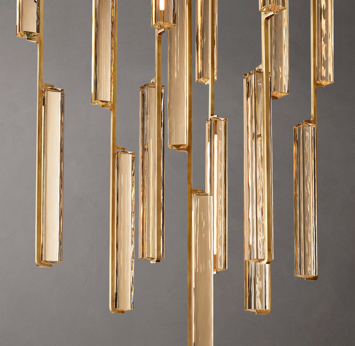 Sculptural Audubon Crystal Round Chandelier — view 4