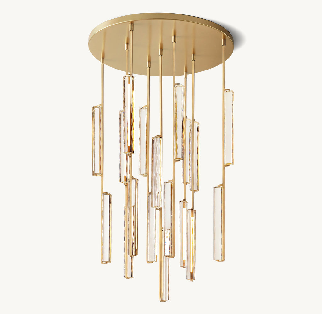 Sculptural Audubon Crystal Round Chandelier — view 5