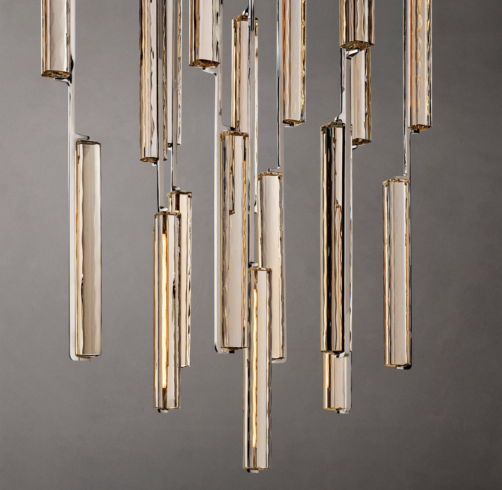 Sculptural Audubon Crystal Round Chandelier — view 4