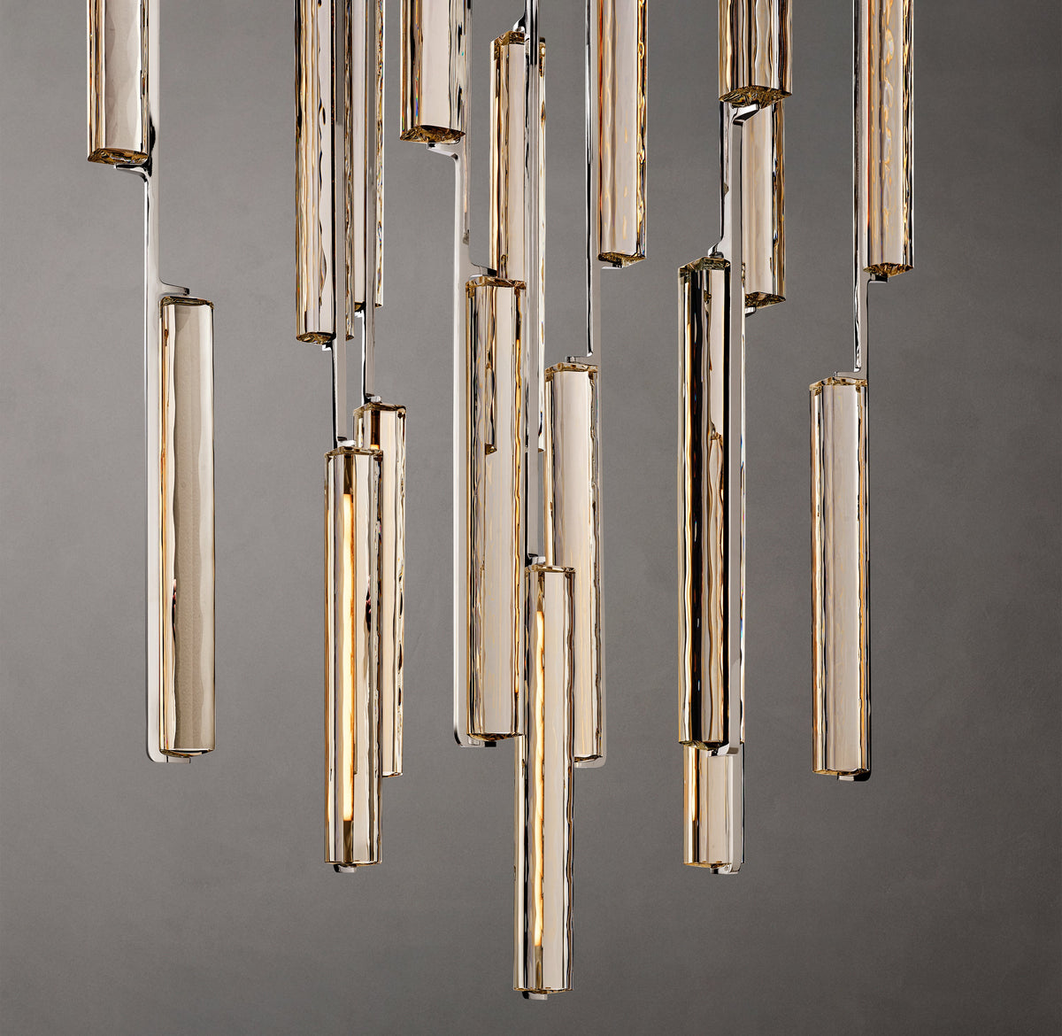Sculptural Audubon Crystal Round Chandelier — view 4