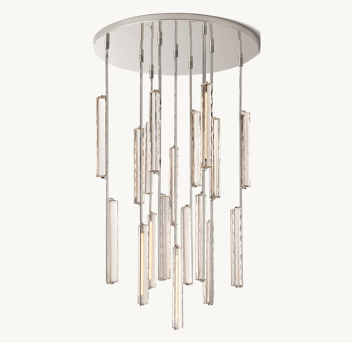 Sculptural Audubon Crystal Round Chandelier — view 5