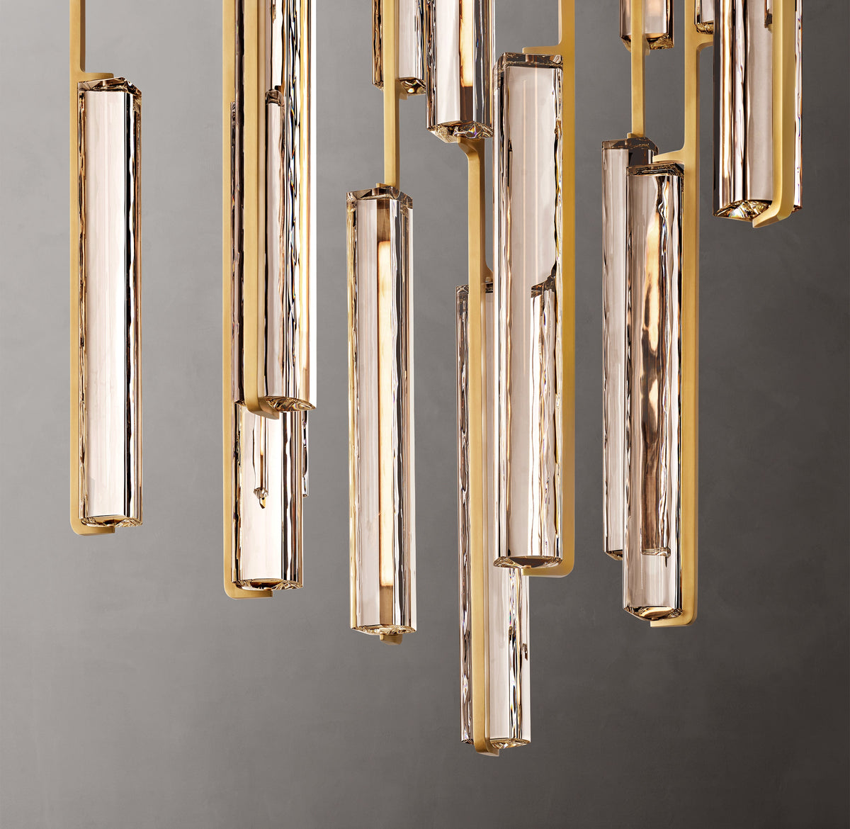 Sculptural Audubon Crystal Round Chandelier — view 4