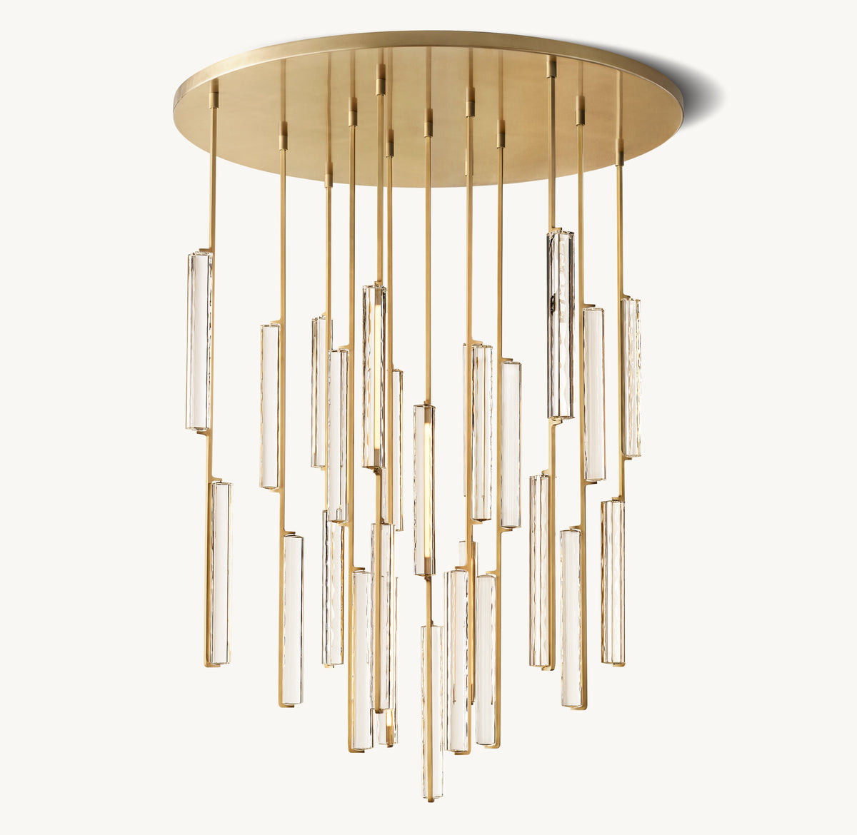 Sculptural Audubon Crystal Round Chandelier — view 5