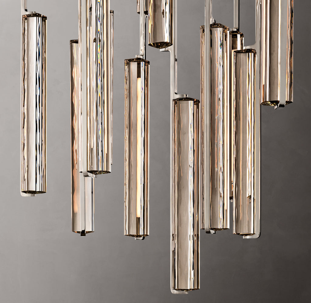 Sculptural Audubon Crystal Round Chandelier — view 4