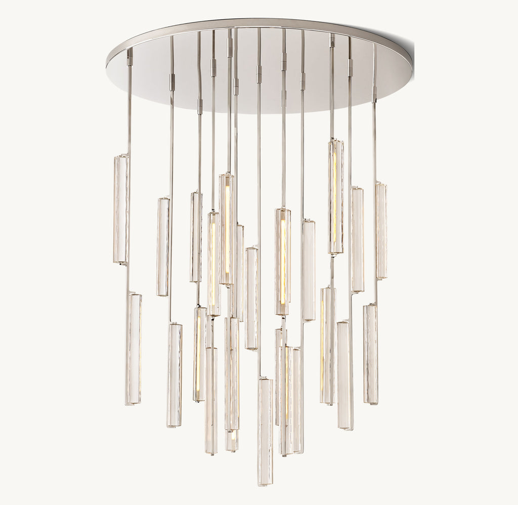 Sculptural Audubon Crystal Round Chandelier — view 5
