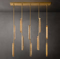 Sculptural Audubon Crystal Linear Chandelier — view 1