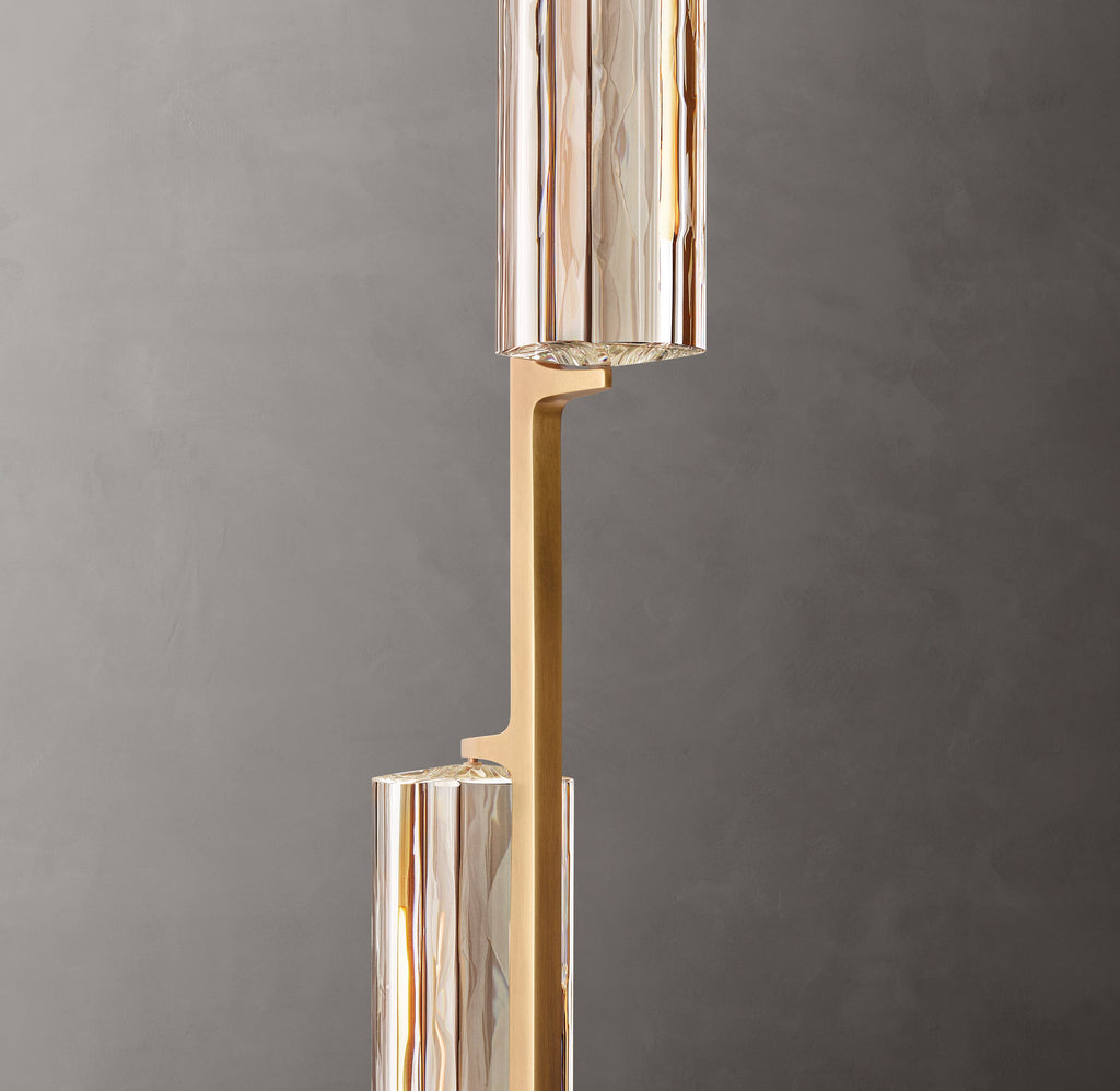 Sculptural Audubon Crystal Linear Chandelier — view 3
