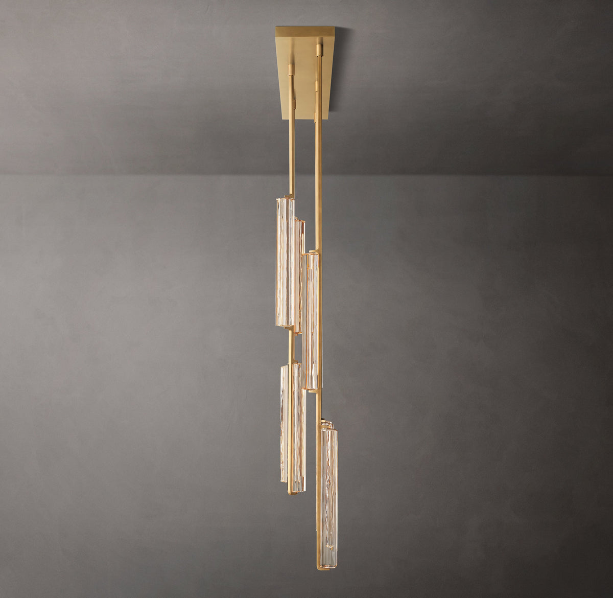 Sculptural Audubon Crystal Linear Chandelier — view 5