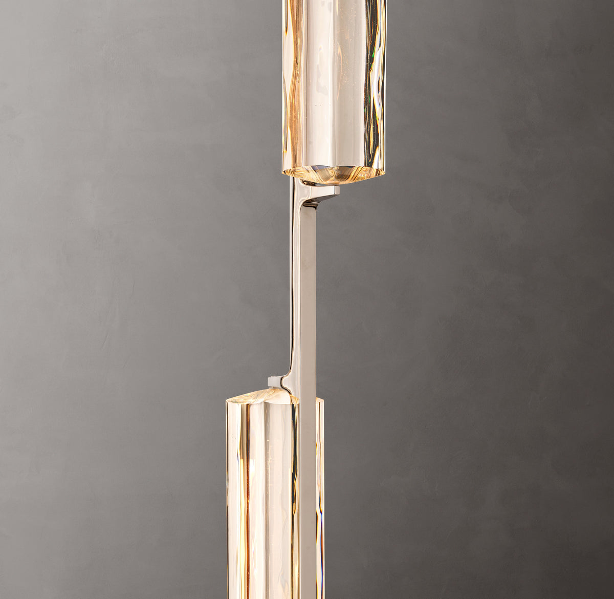 Sculptural Audubon Crystal Linear Chandelier — view 3