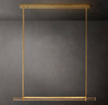 Sculptural Audubon Crystal Single Bar Linear Chandelier — view 1