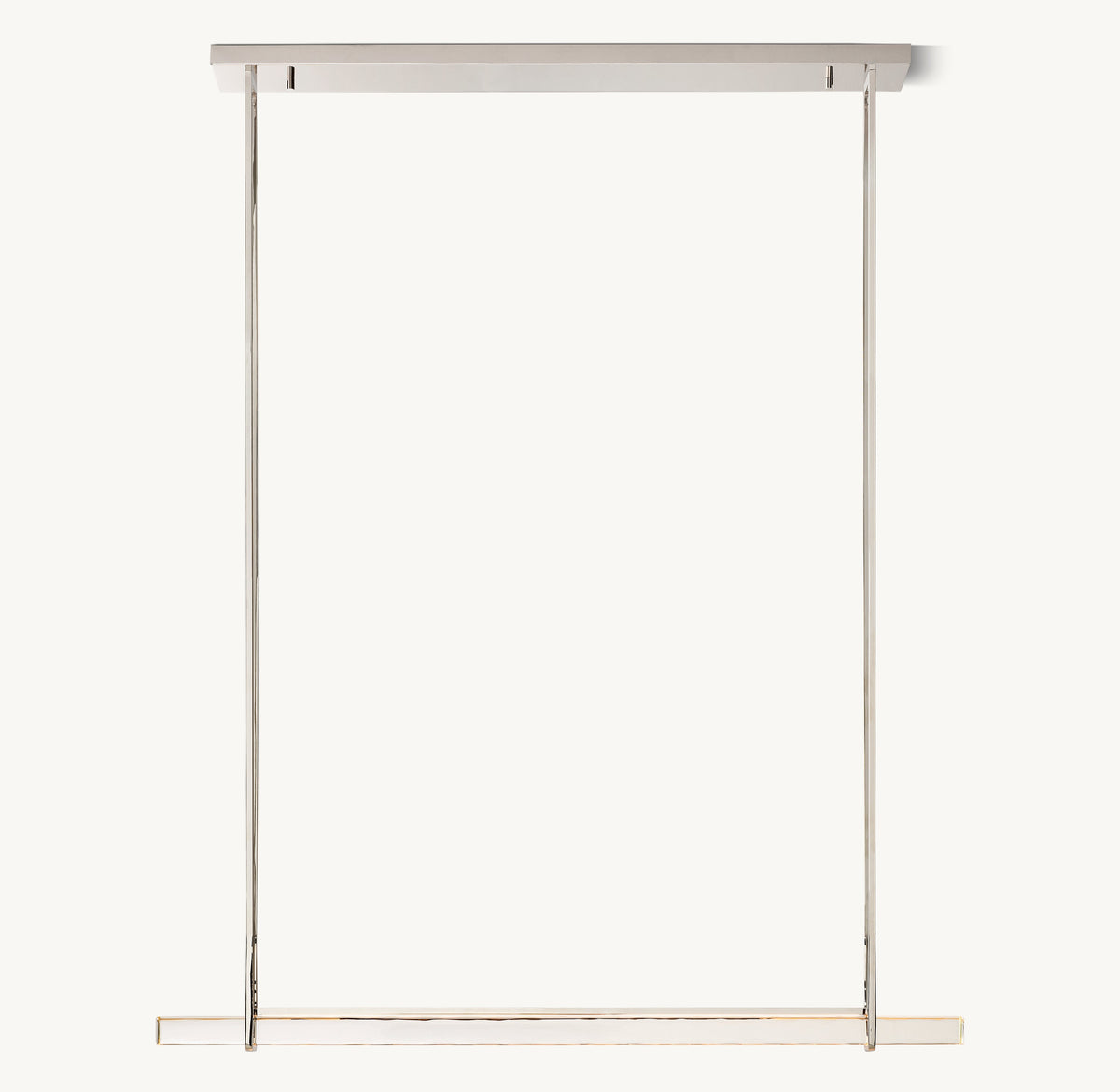 Sculptural Audubon Crystal Single Bar Linear Chandelier — view 2