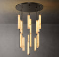 Sculptural Audubon Alabaster Round Chandelier — view 1