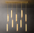 Sculptural Audubon Alabaster Linear Chandelier — view 1