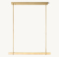 Sculptural Audubon Alabaster Single Bar Linear Chandelier — view 1