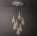 Signature Rain Round Chandelier – 18" Satin Nickel — view 1