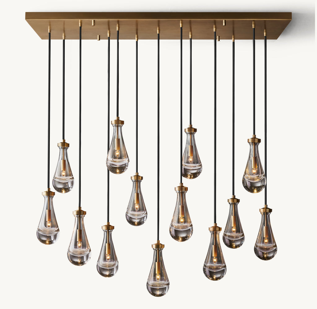 Signature Rain Rectangular Chandelier – 54" — view 1
