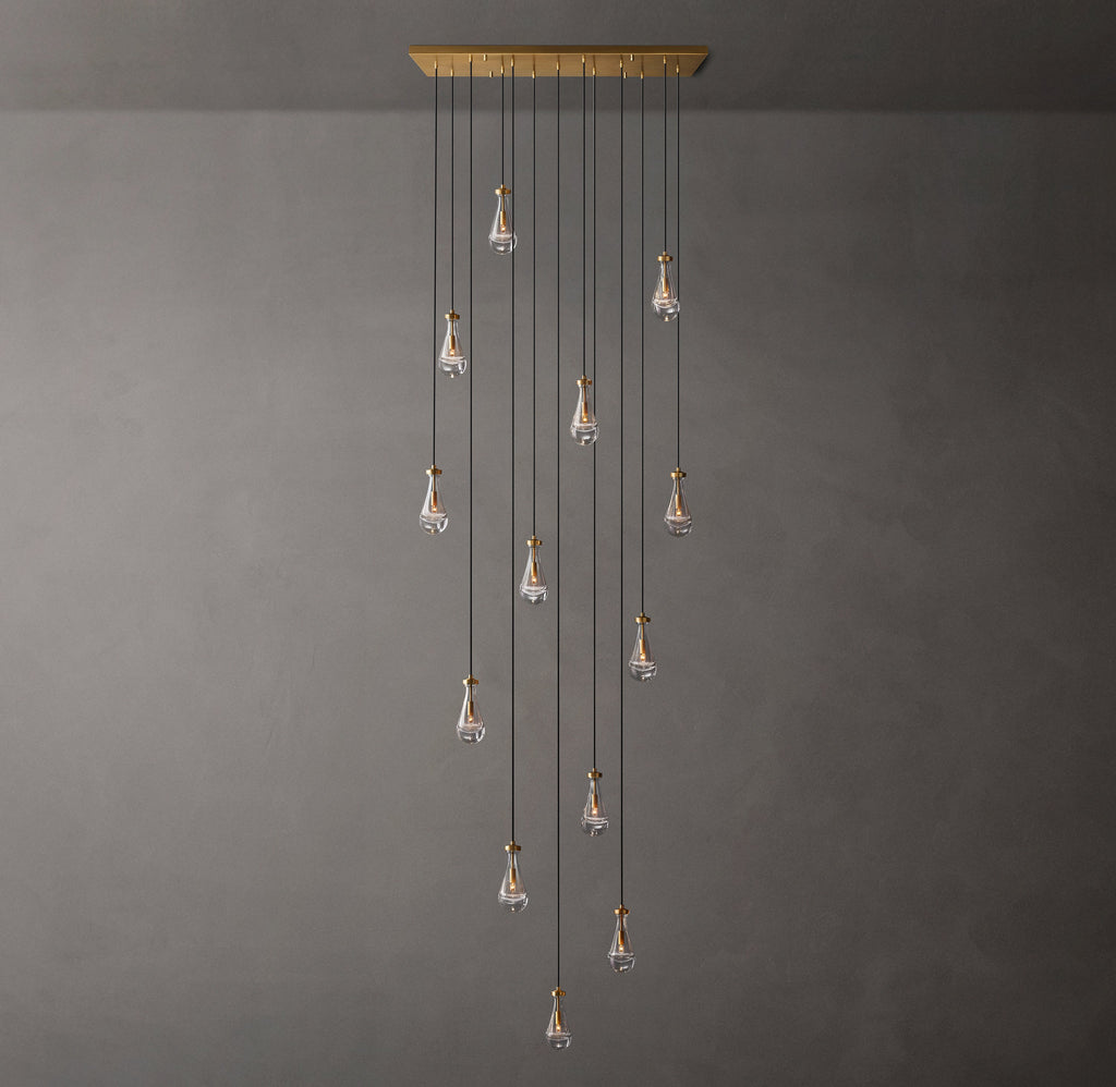 Signature Rain Rectangular Chandelier – 54" — view 2