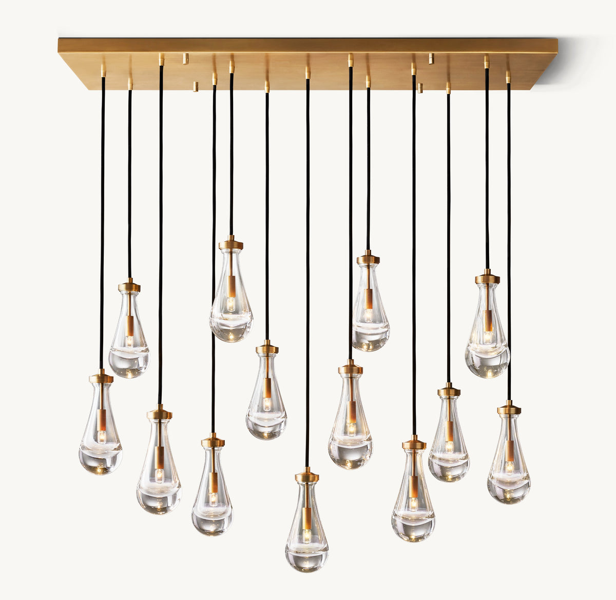 Signature Rain Rectangular Chandelier – 54" — view 5
