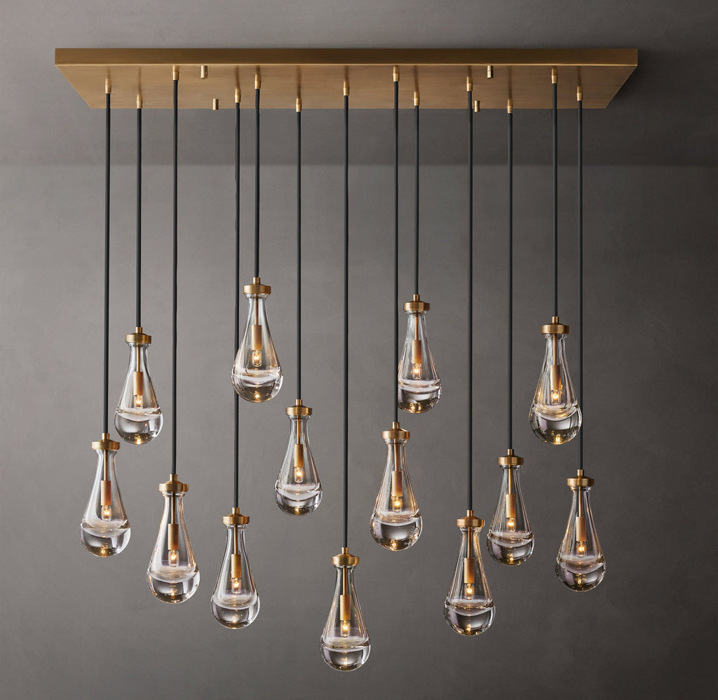 Signature Rain Rectangular Chandelier – 54" — view 6