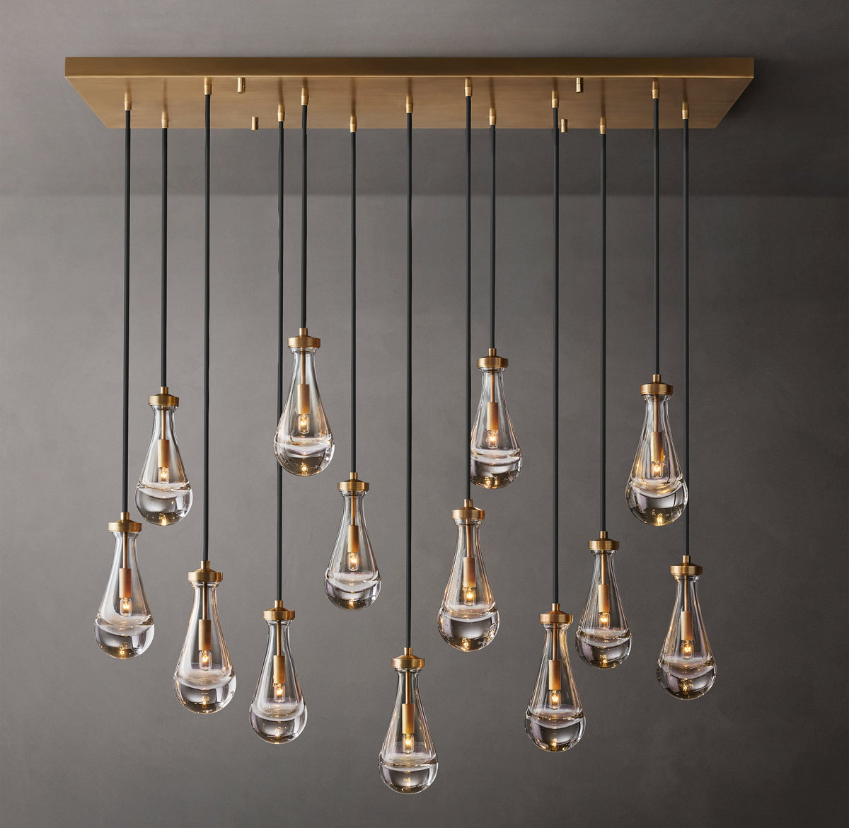 Signature Rain Rectangular Chandelier – 54" — view 6