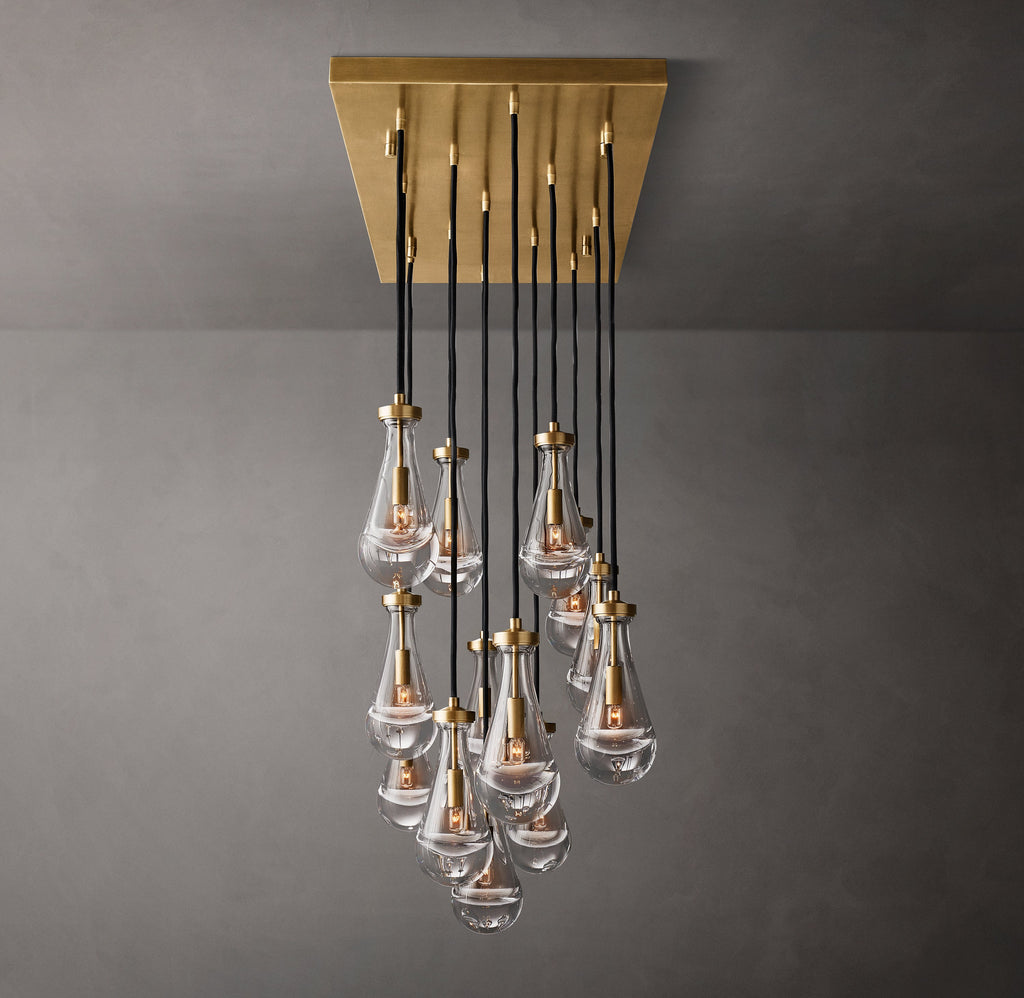 Signature Rain Rectangular Chandelier – 54" — view 7