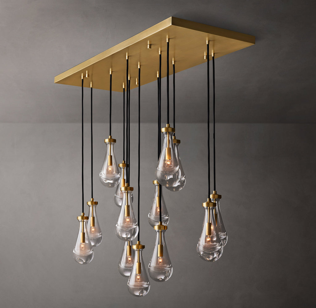Signature Rain Rectangular Chandelier – 54" — view 8