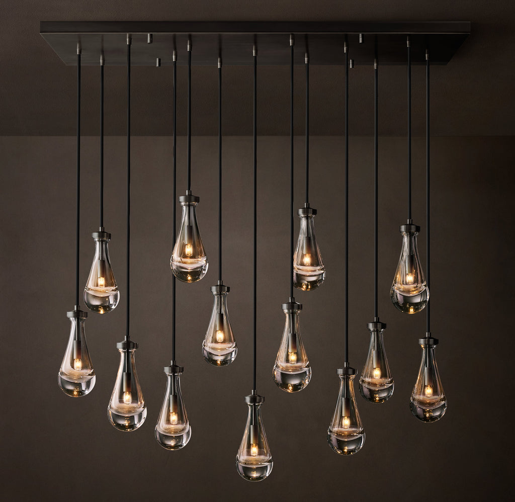 Signature Rain Rectangular Chandelier – 54" — view 1