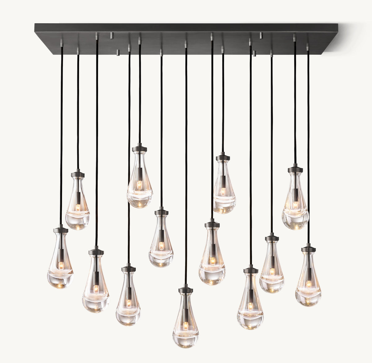 Signature Rain Rectangular Chandelier – 54" — view 2
