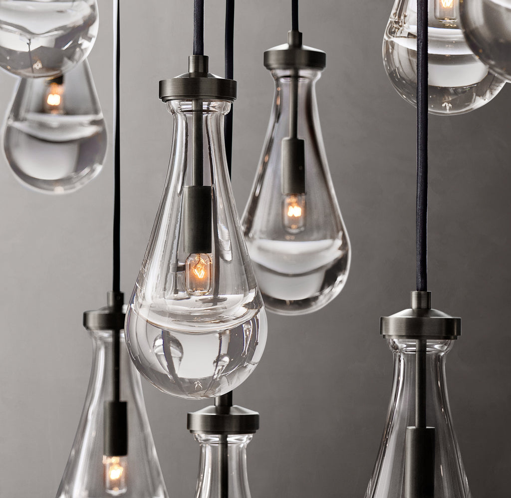 Signature Rain Rectangular Chandelier – 54" — view 3