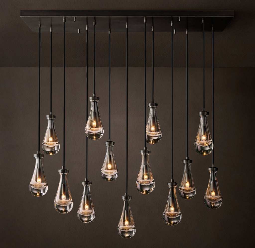 Signature Rain Rectangular Chandelier – 54" — view 4