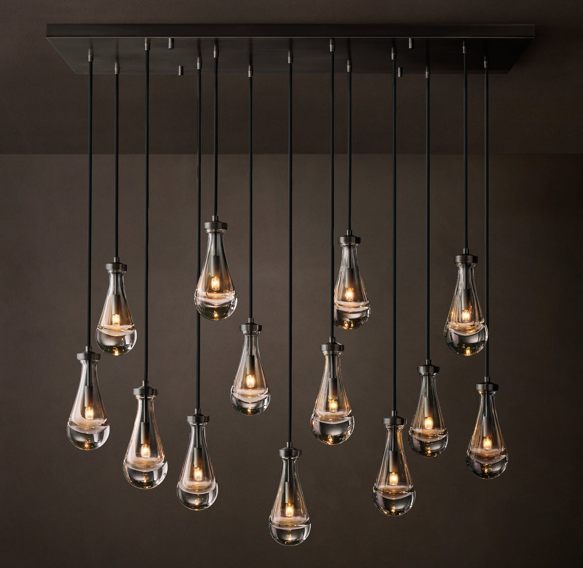 Signature Rain Rectangular Chandelier – 54" — view 4