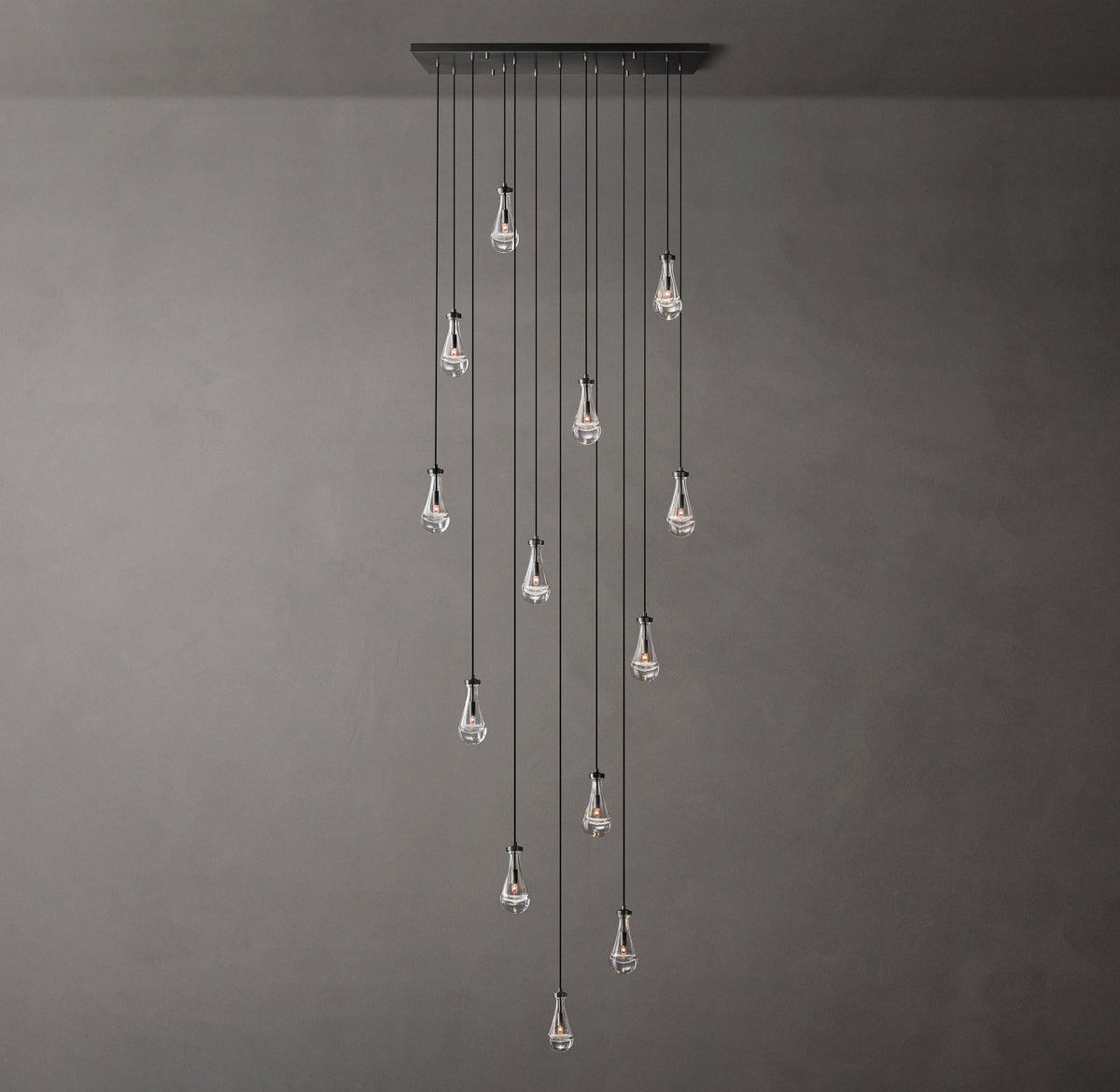 Signature Rain Rectangular Chandelier – 54" — view 5