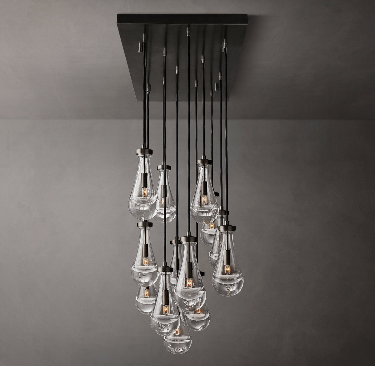 Signature Rain Rectangular Chandelier – 54" — view 6