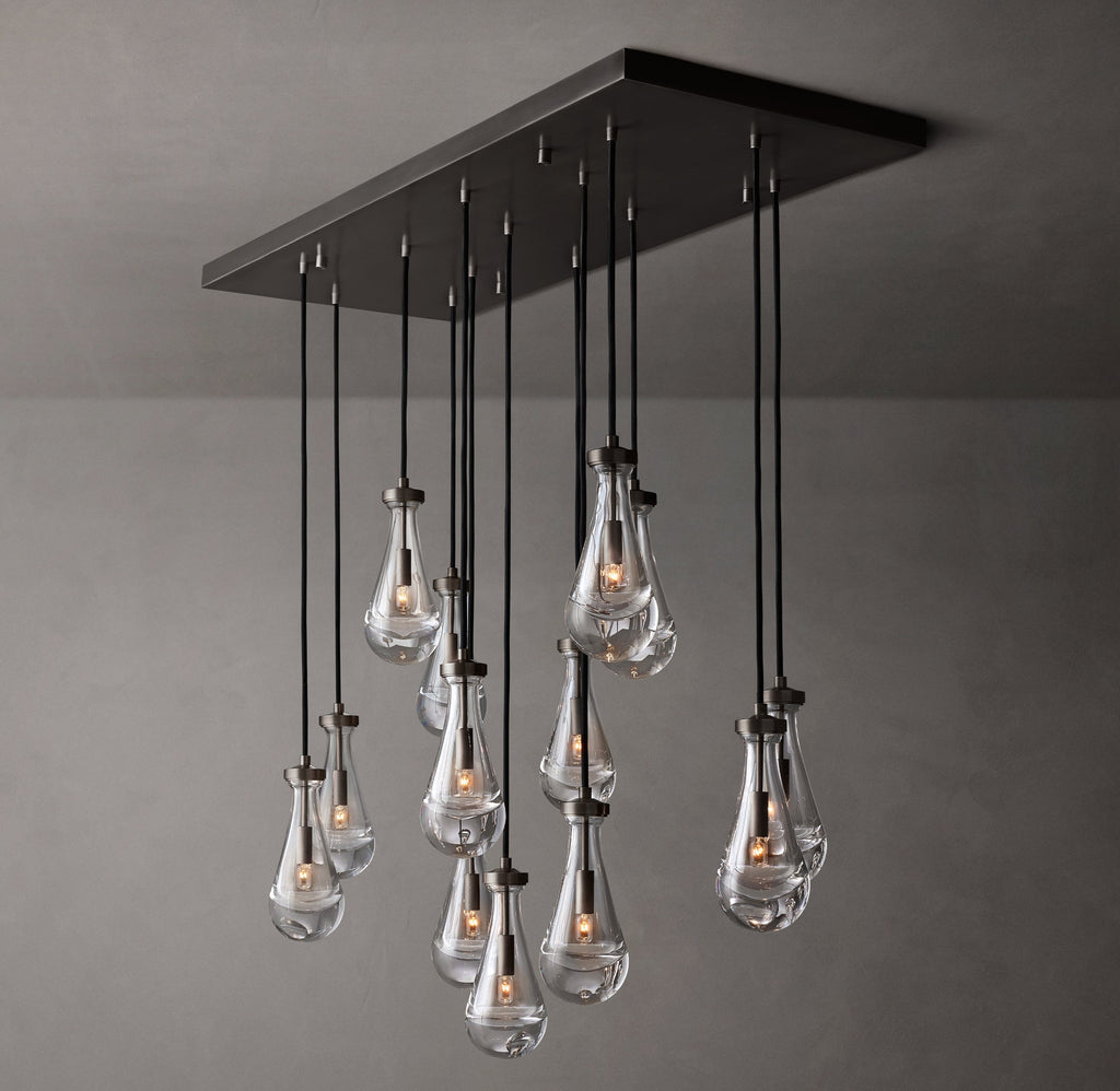 Signature Rain Rectangular Chandelier – 54" — view 7