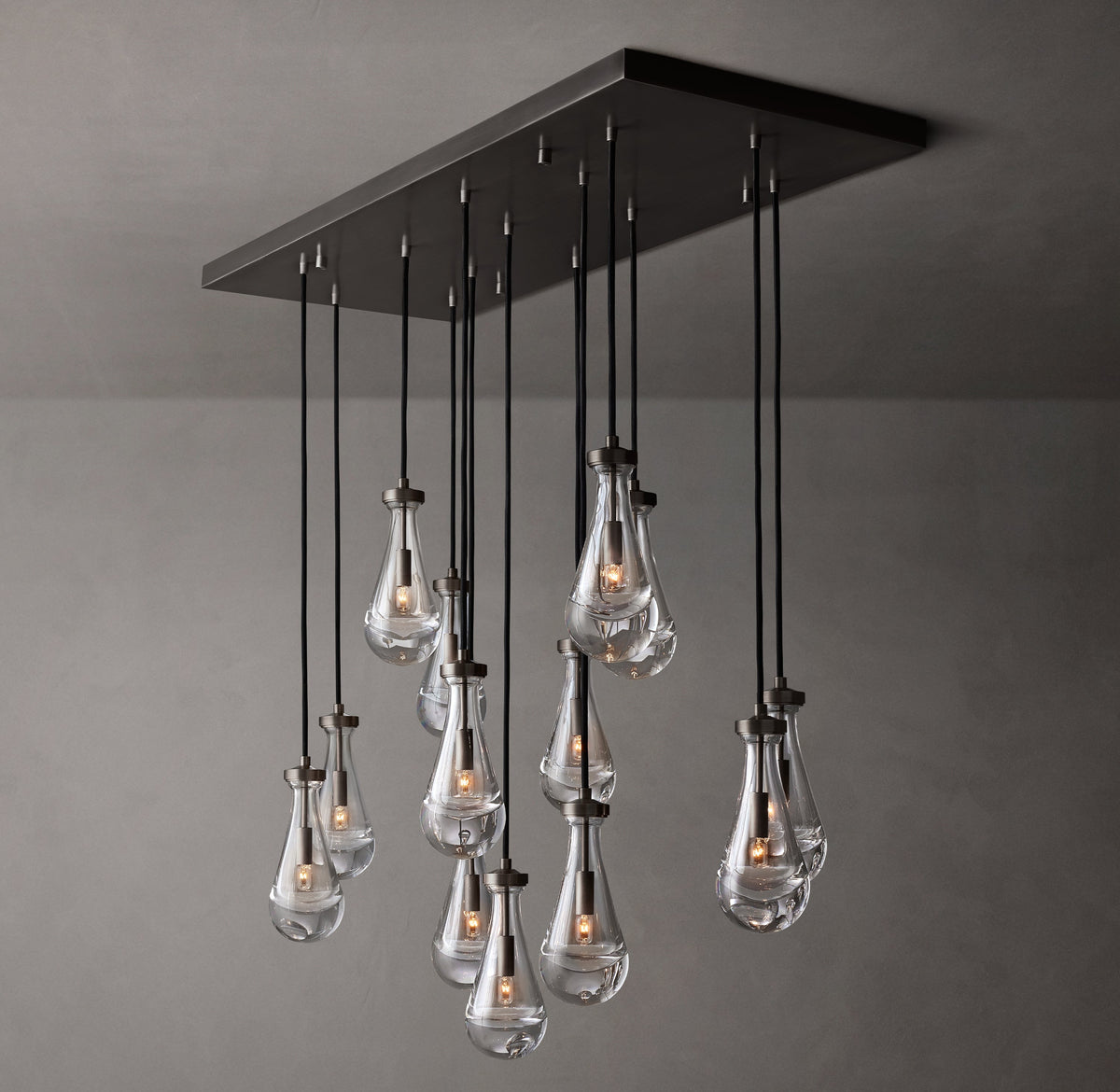 Signature Rain Rectangular Chandelier – 54" — view 7