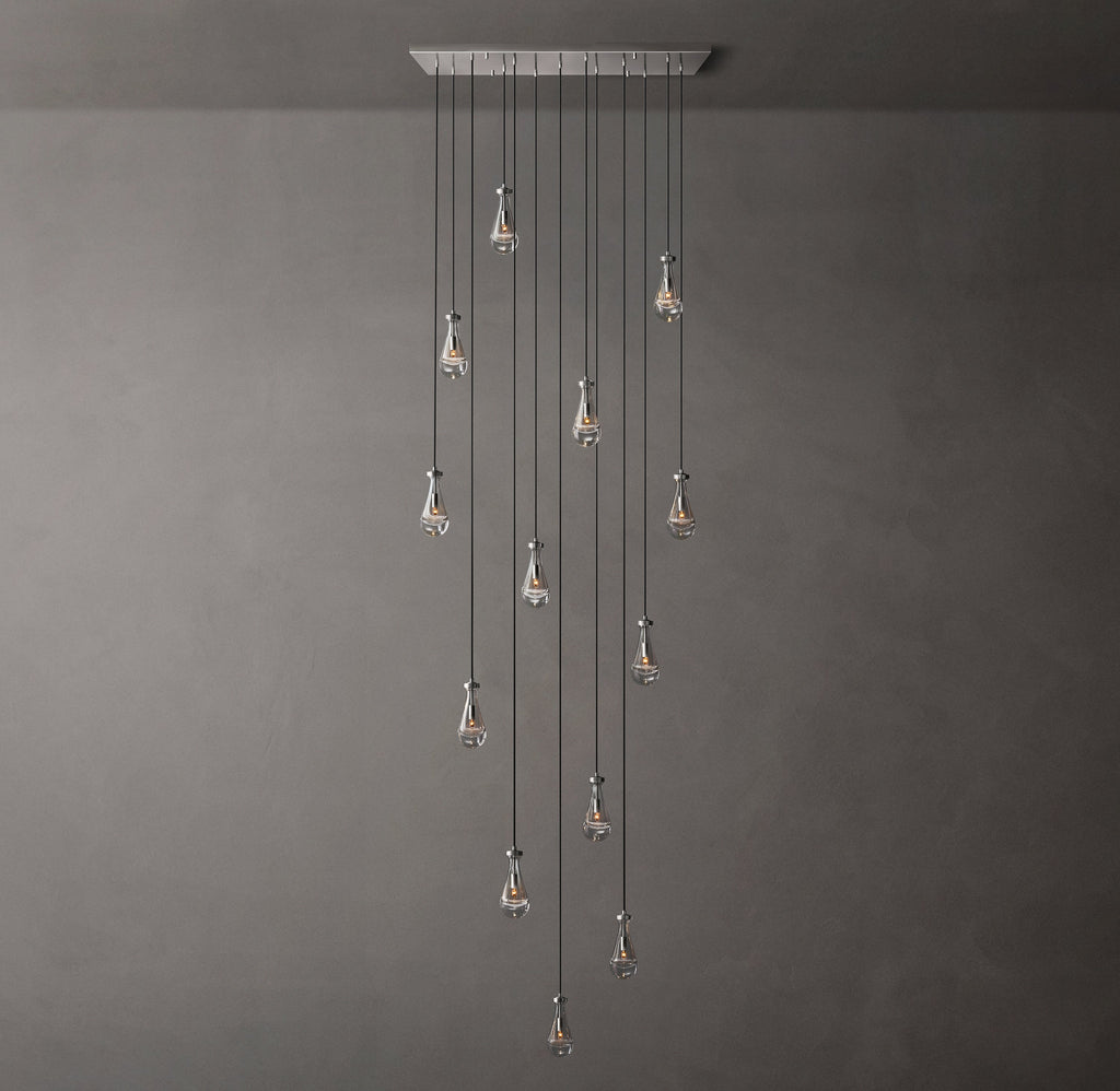 Signature Rain Rectangular Chandelier – 54" — view 2