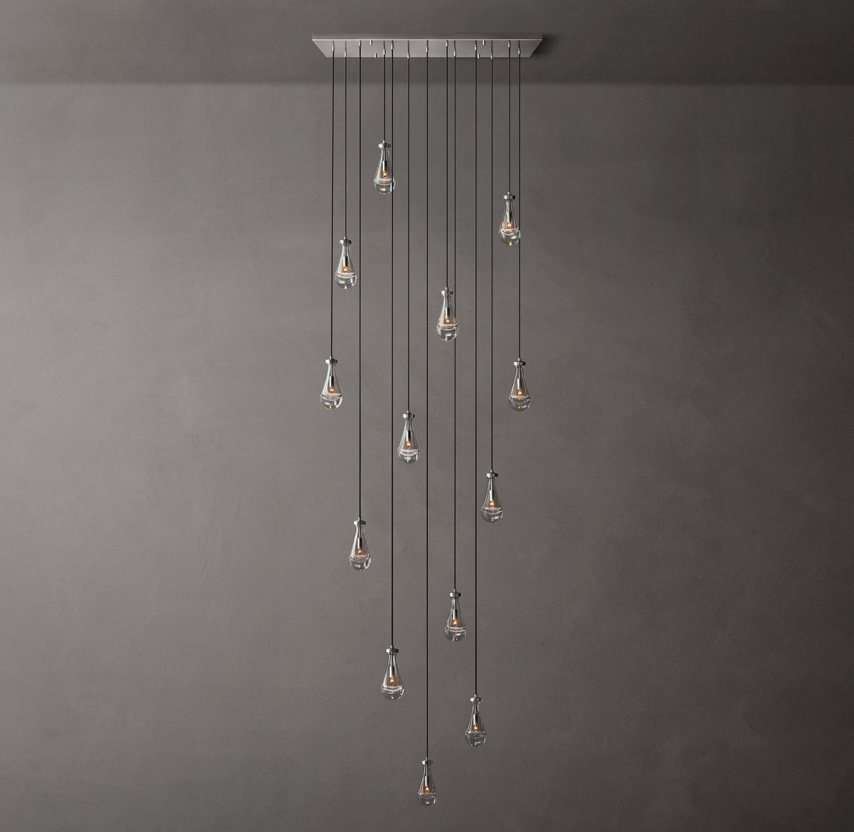 Signature Rain Rectangular Chandelier – 54" — view 2