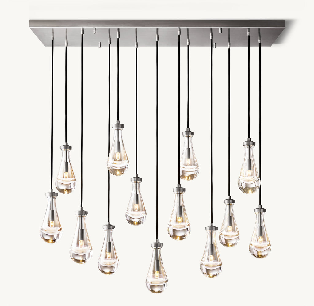 Signature Rain Rectangular Chandelier – 54" — view 3