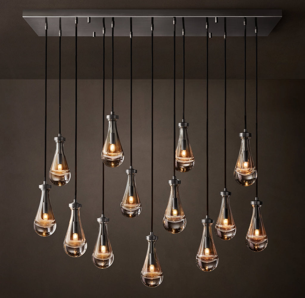Signature Rain Rectangular Chandelier – 54" — view 4