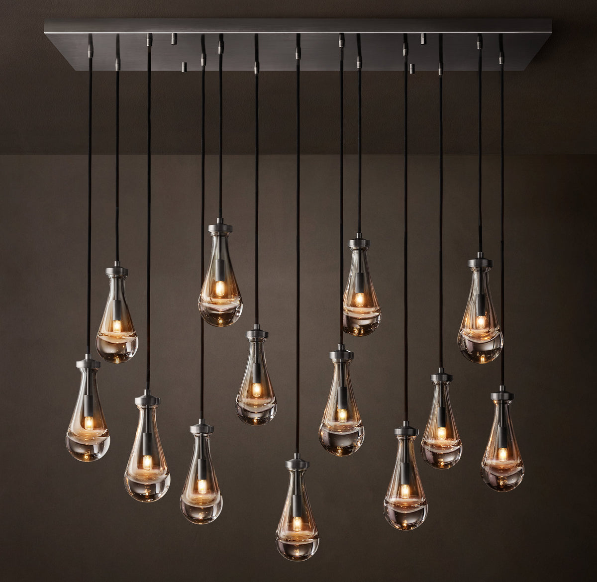 Signature Rain Rectangular Chandelier – 54" — view 4