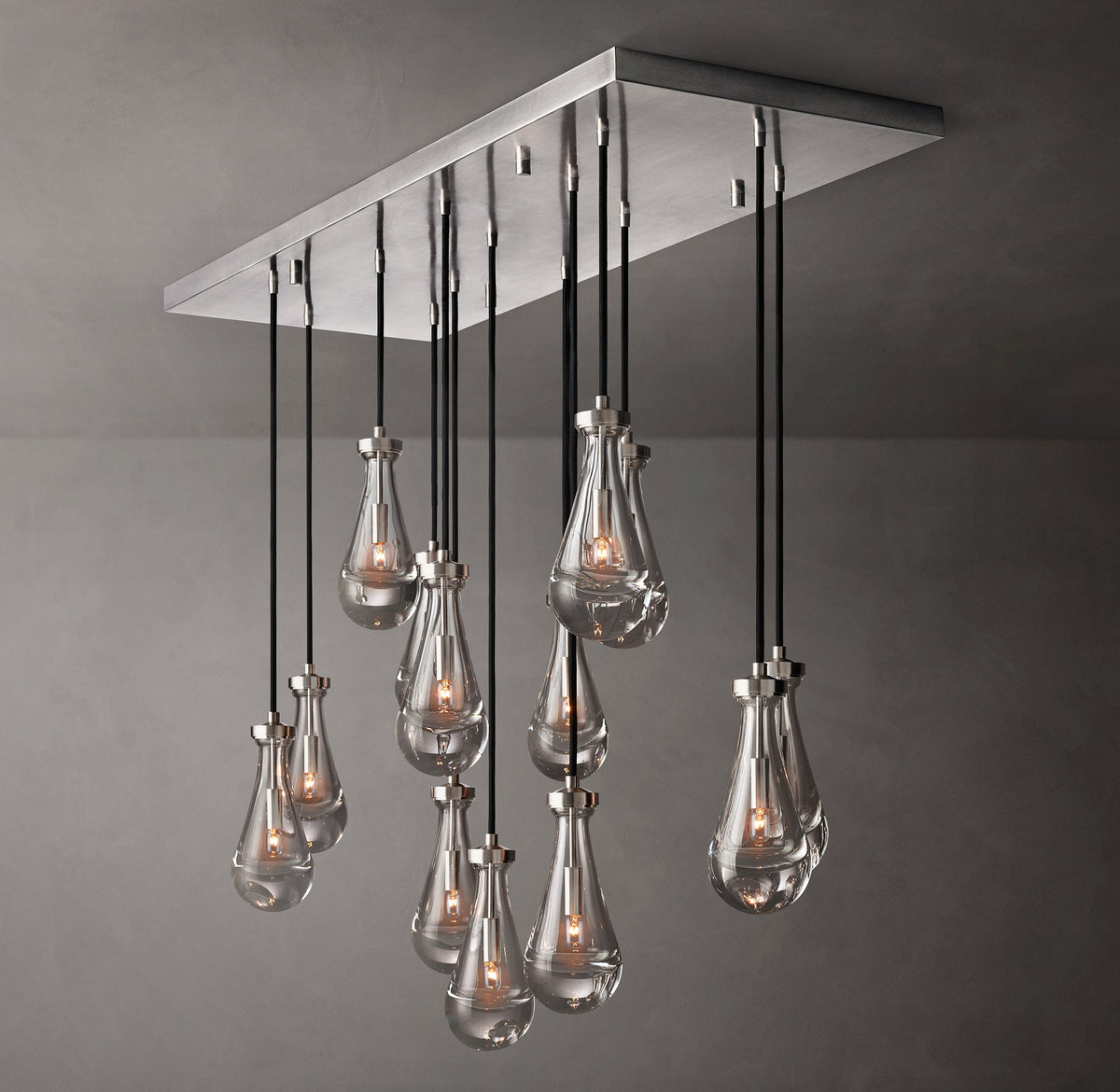 Signature Rain Rectangular Chandelier – 54" — view 6