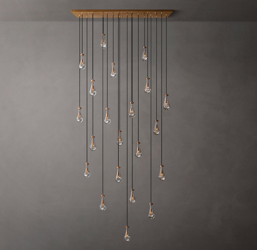 Signature Rain Rectangular Chandelier – 72" — view 2