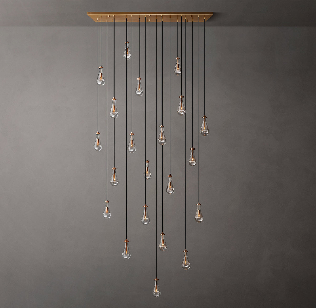Signature Rain Rectangular Chandelier – 72" — view 2