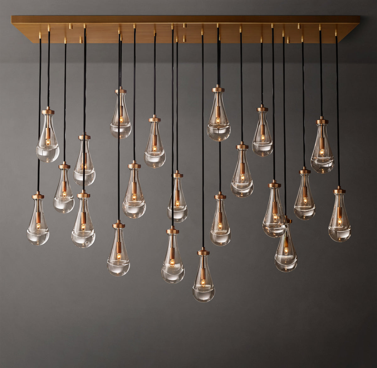Signature Rain Rectangular Chandelier – 72" — view 3