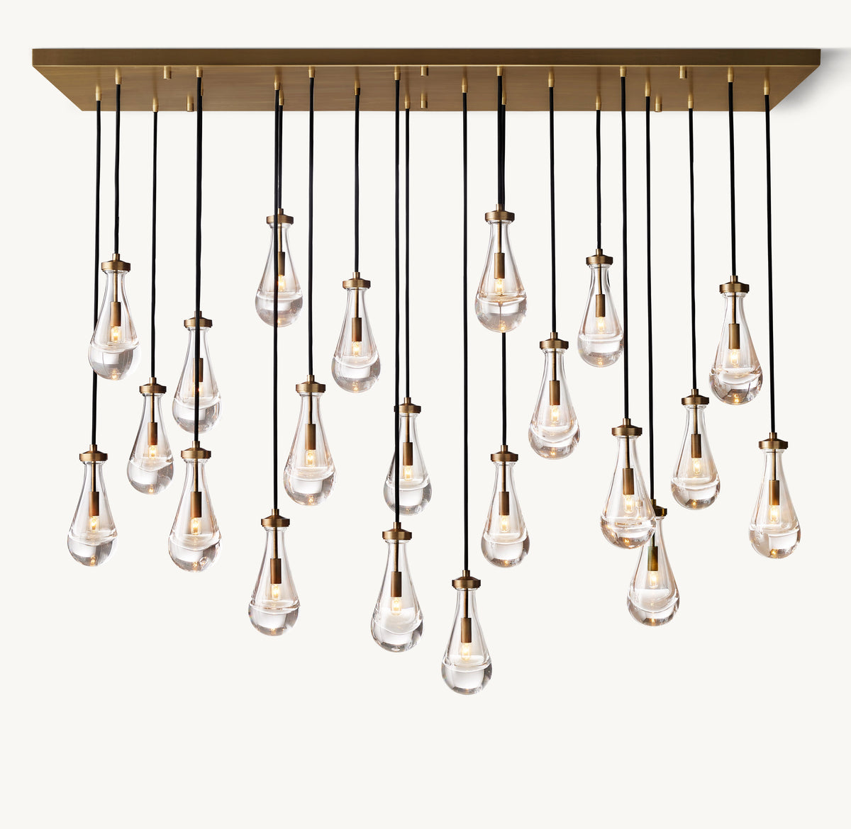 Signature Rain Rectangular Chandelier – 72" — view 5